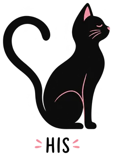 “His & Hers Cats (His)” design