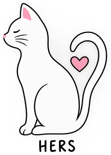 “His & Hers Cats (Hers)” design