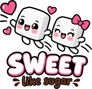 “Strong Coffee & Sweet Sugar (Hers)” design