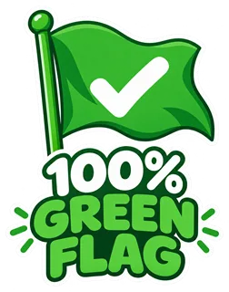 “100% Green Flag” design