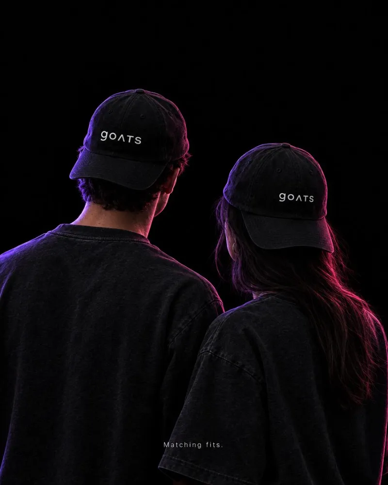 Matching GOATS caps
