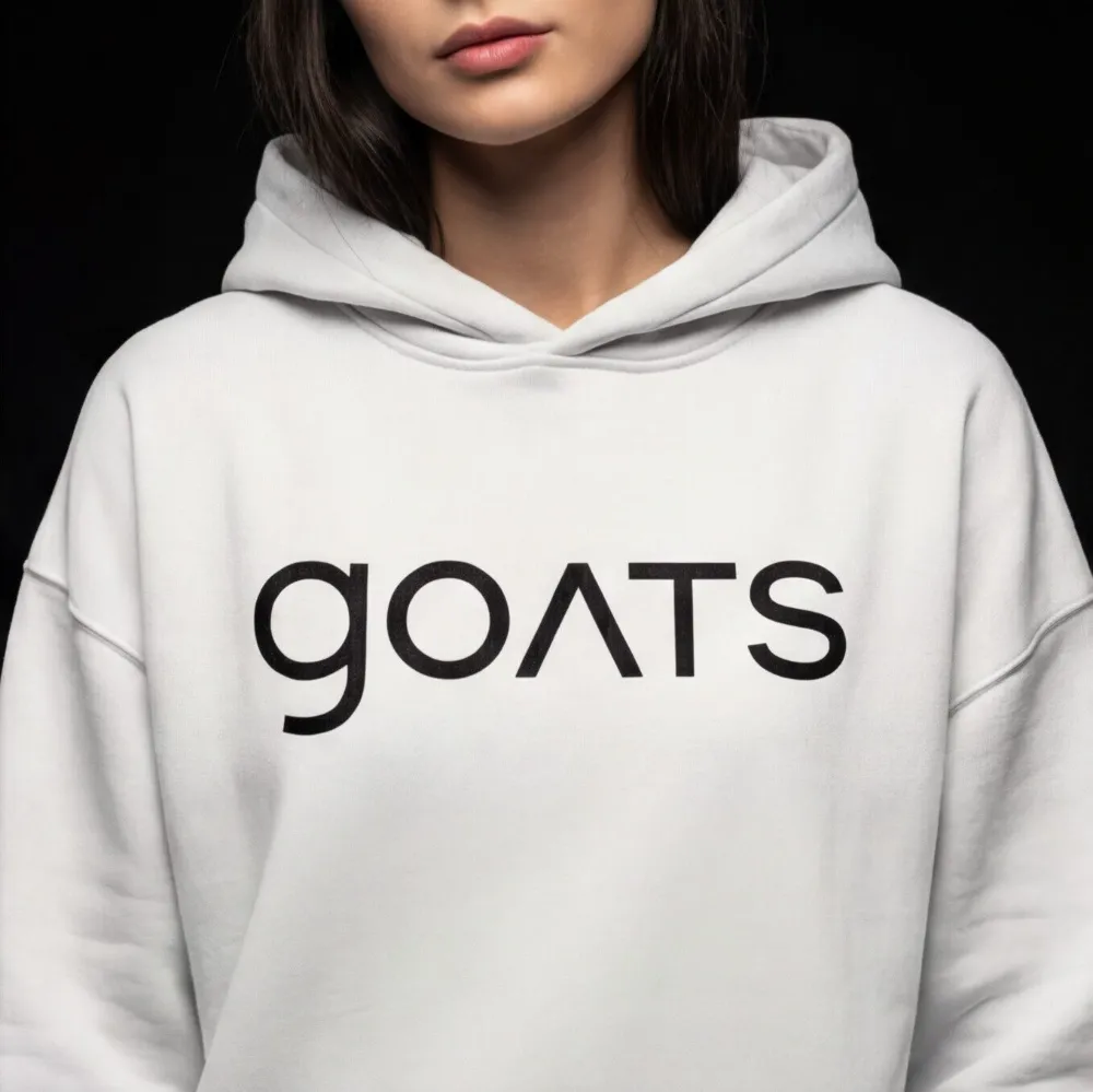 White GOATS hoodie
