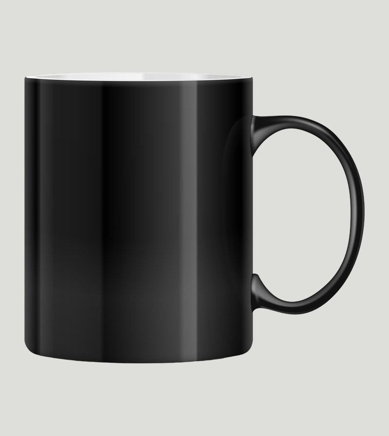 Black 11 oz ceramic mug